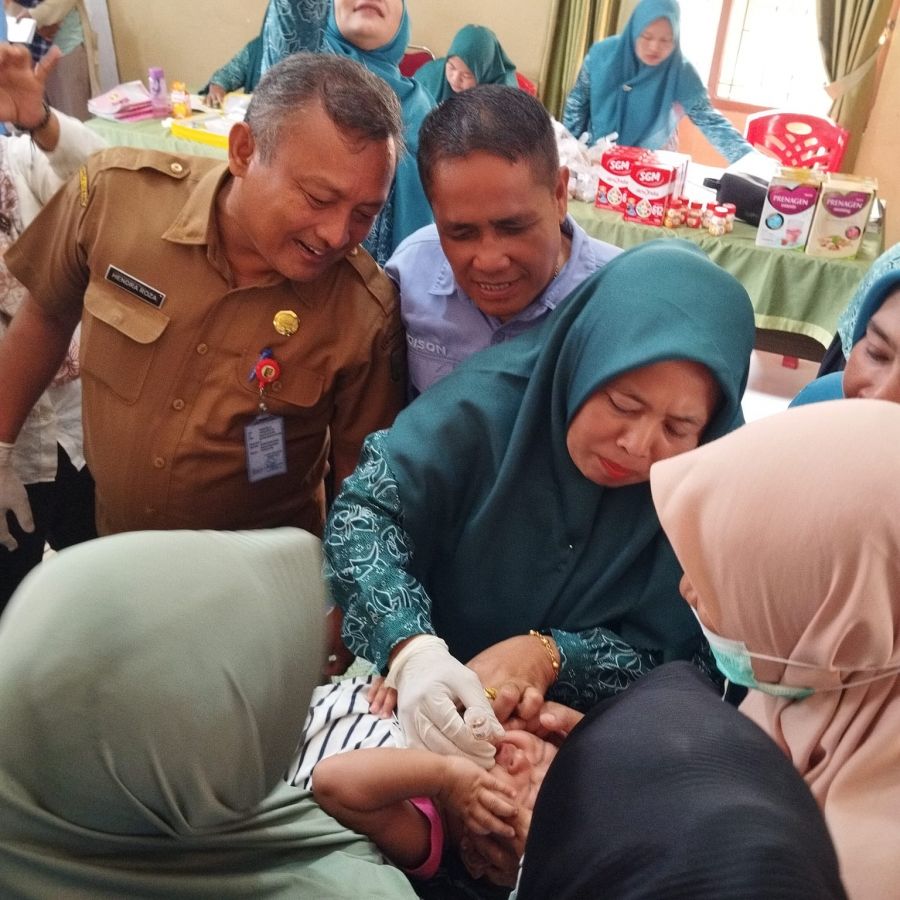 Camat Kuantan Hilir Bersama Kadis Kominfoss Tinjau Langsung Pelaksanaan PIN 2024