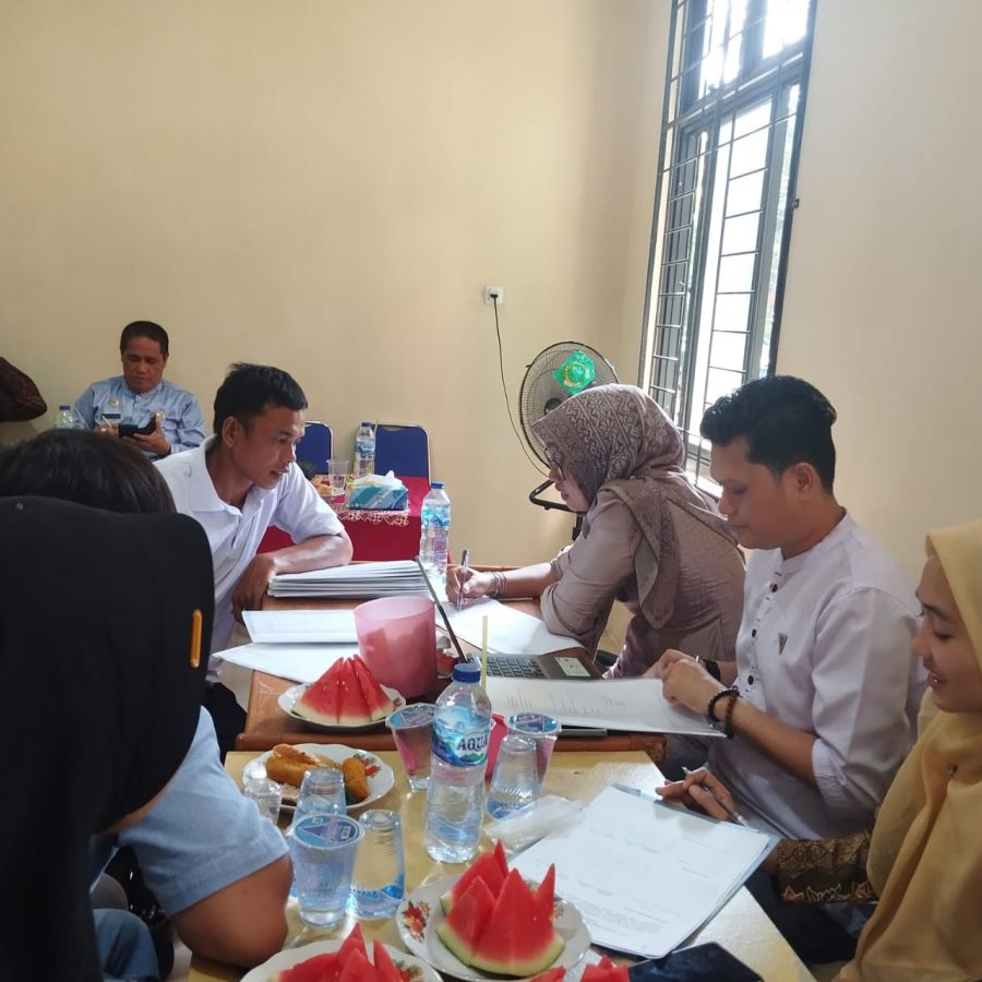 Camat Kuantan Hilir Lakukan Monev Tahap 1 Tahun 2024 di Desa Kampung Tengah