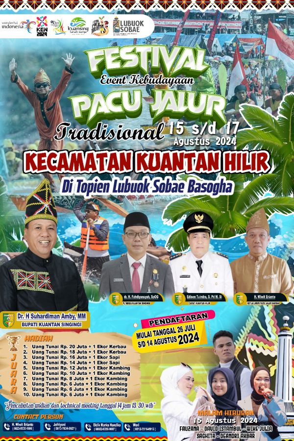 Ini Jadwal Terbaru di Tetapkan Panitia Pacu Jalur Kuantan Hilir